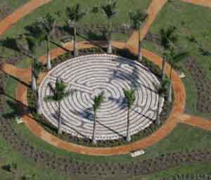Chartres Labyrinth constructed of Concrete Pavers in Clermont Florida